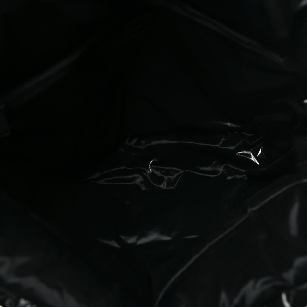 Silktech Canvas Wide Puffer Tote Black