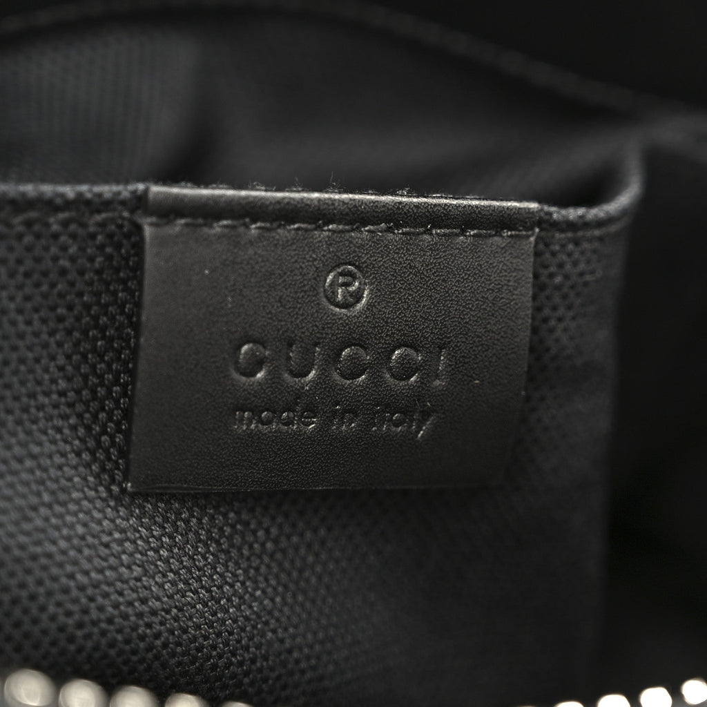 GG Supreme Monogram Web Small Flat Messenger Bag Black Grey