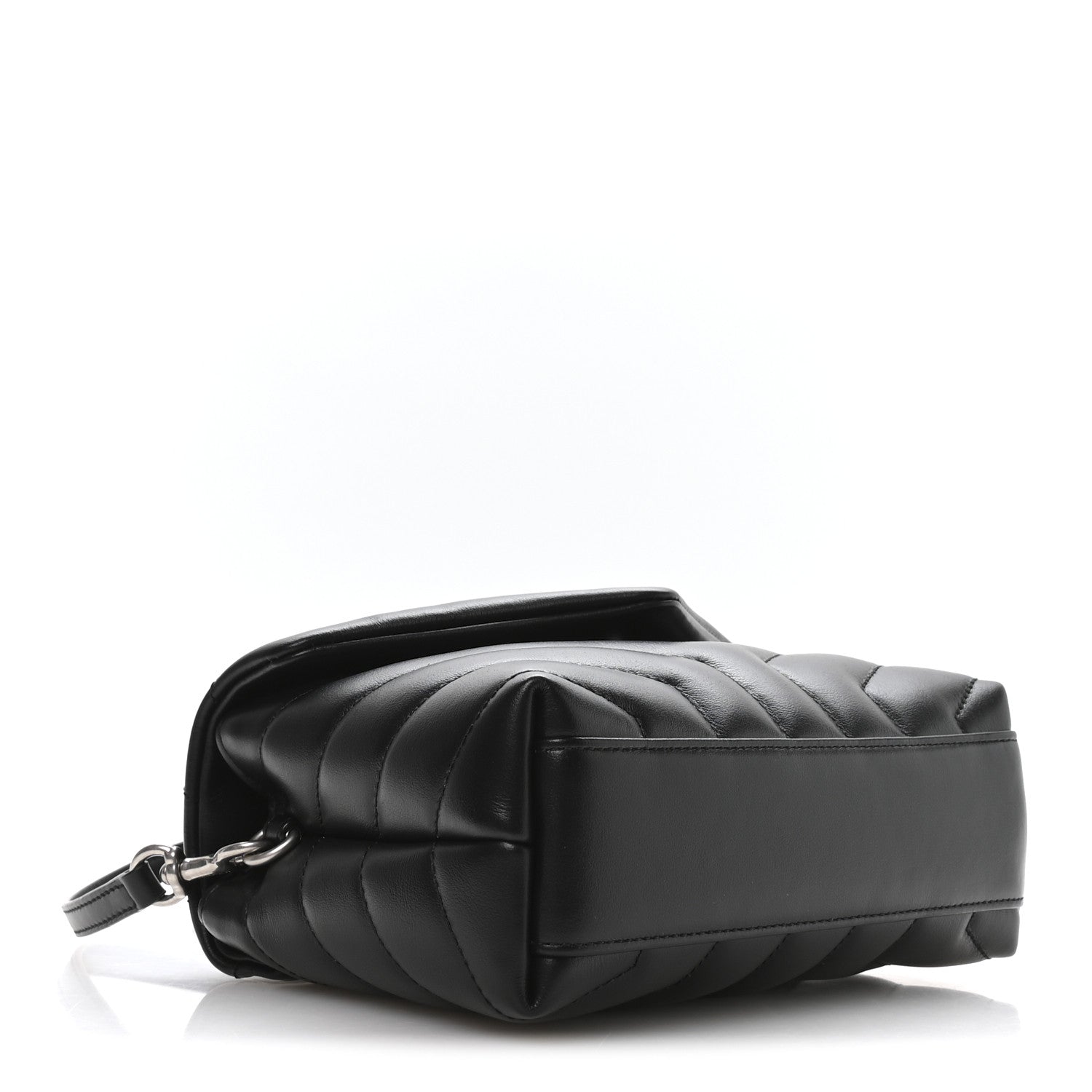 Calfskin Y Quilted Monogram Toy Loulou Crossbody Bag Black