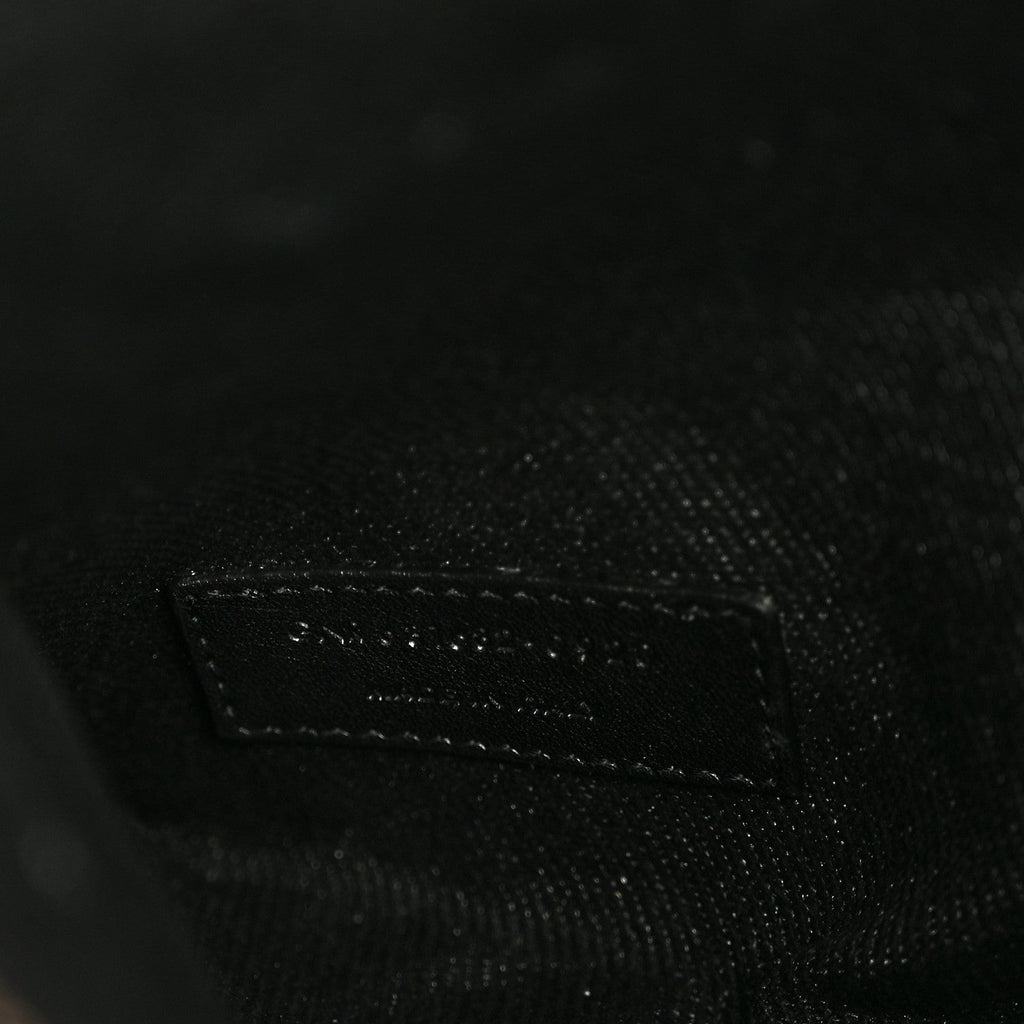 Linen Calfskin Rive Gauche North South Tote Black
