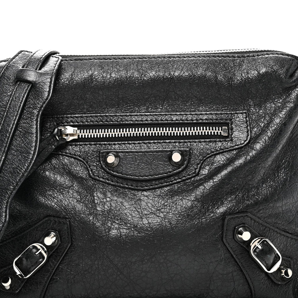 Agneau Classic Hardware XS Reporter Crossbody Black
