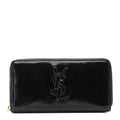Textured Patent Monogram Belle De Jour Zip Around Wallet Black