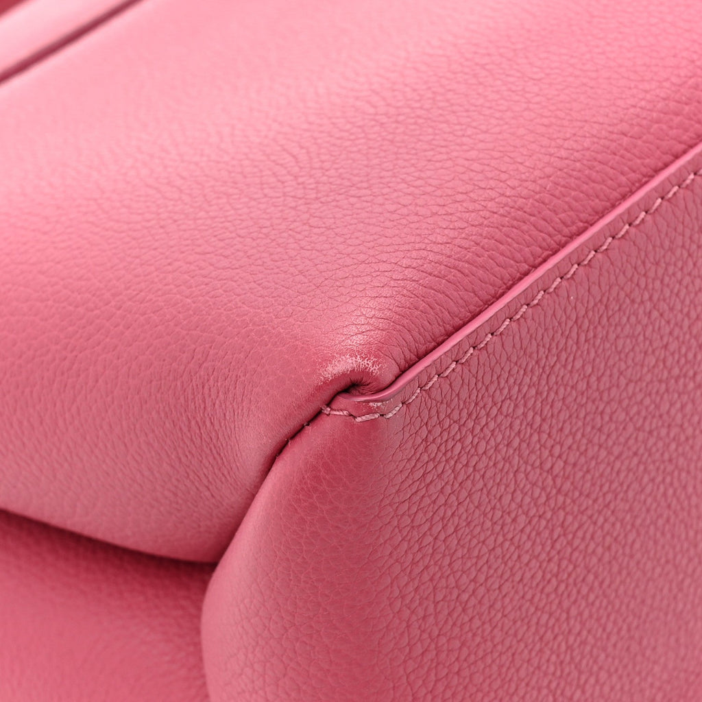 Soft Calfskin My Lockme Top Handle Lie De Vin Oxford Greige