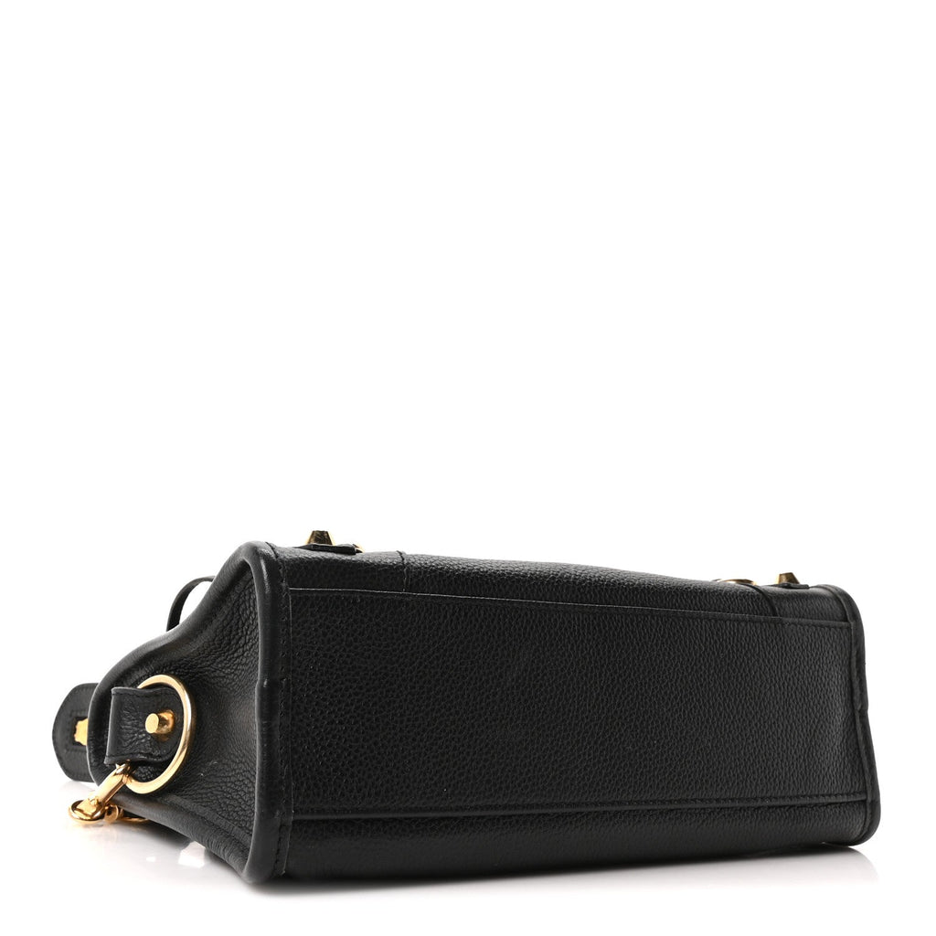 Agneau Classic Gold Hardware Mini City Black
