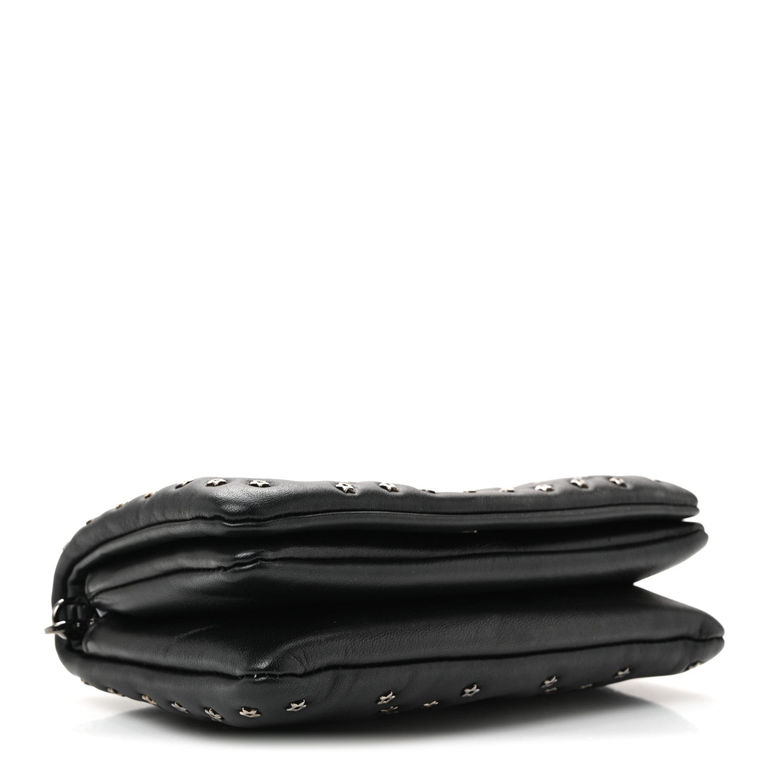 Calfskin Star Motif Macrocannage Mini Caro Bag Black