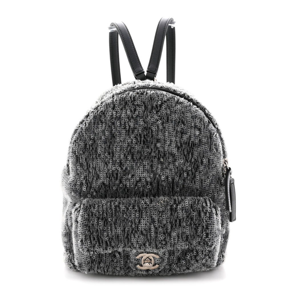 Sequin Waterfall Backpack Grey