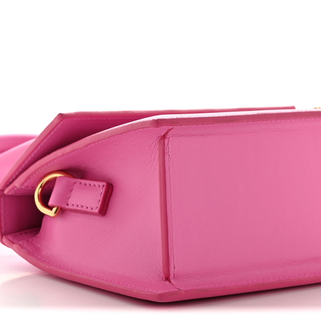 Smooth Calfskin Le Chiquito Noeud Neon Pink