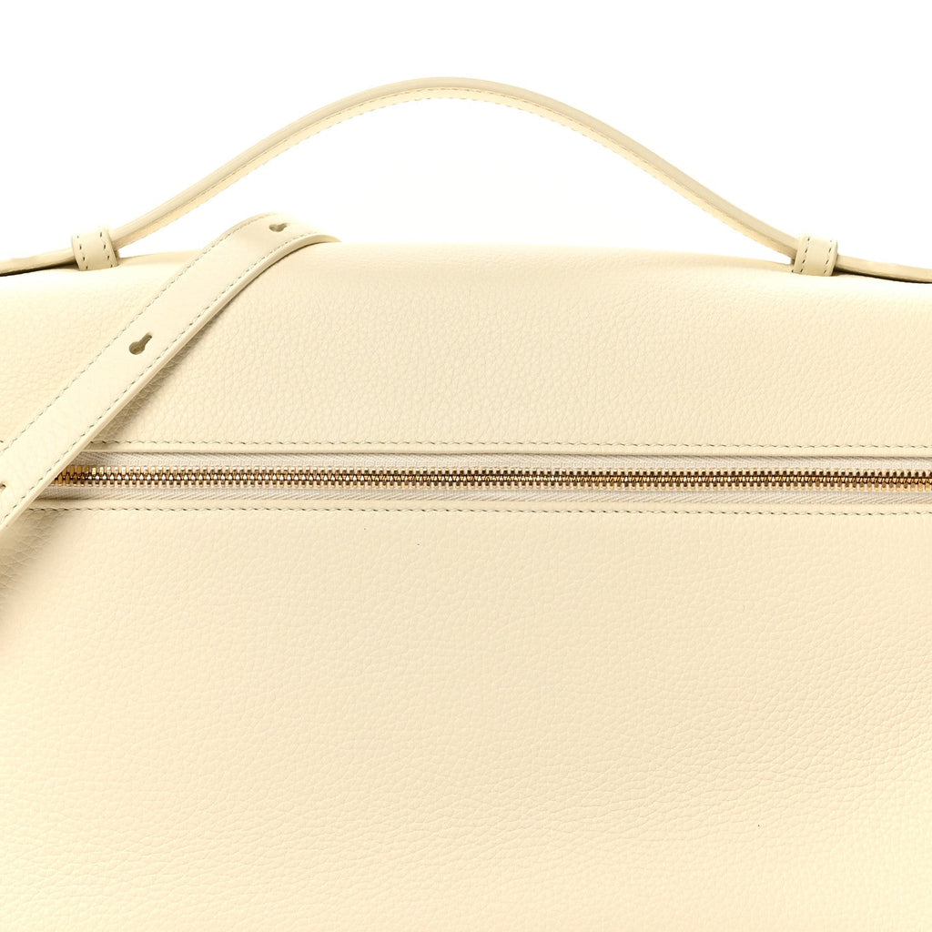 Grained Calfskin L27 Extra Pocket Pouch Whisper White