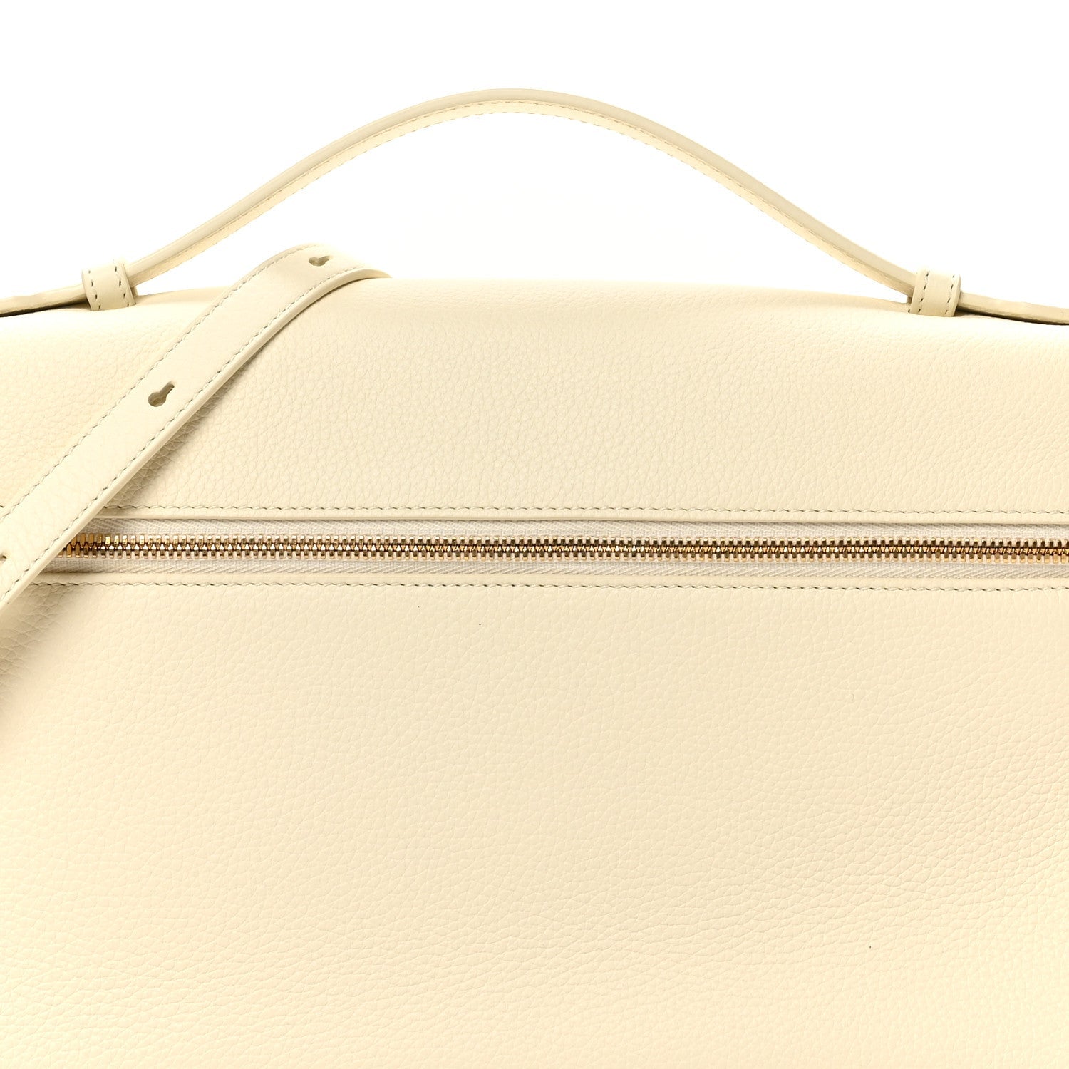 Grained Calfskin L27 Extra Pocket Pouch Whisper White