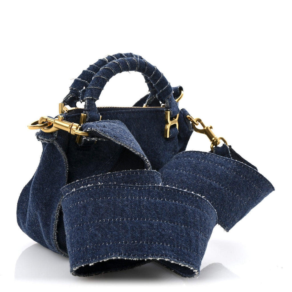 Denim Small Marcie Saddle Bag Blue