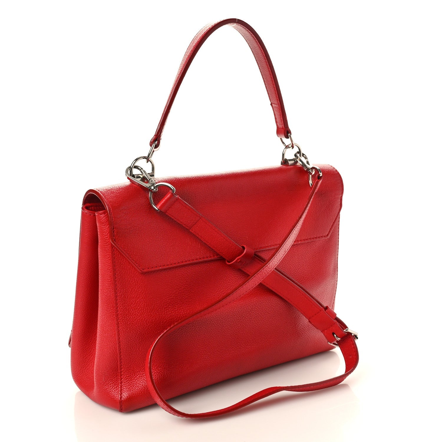 Soft Calfskin Lockme II Top Handle Rubis
