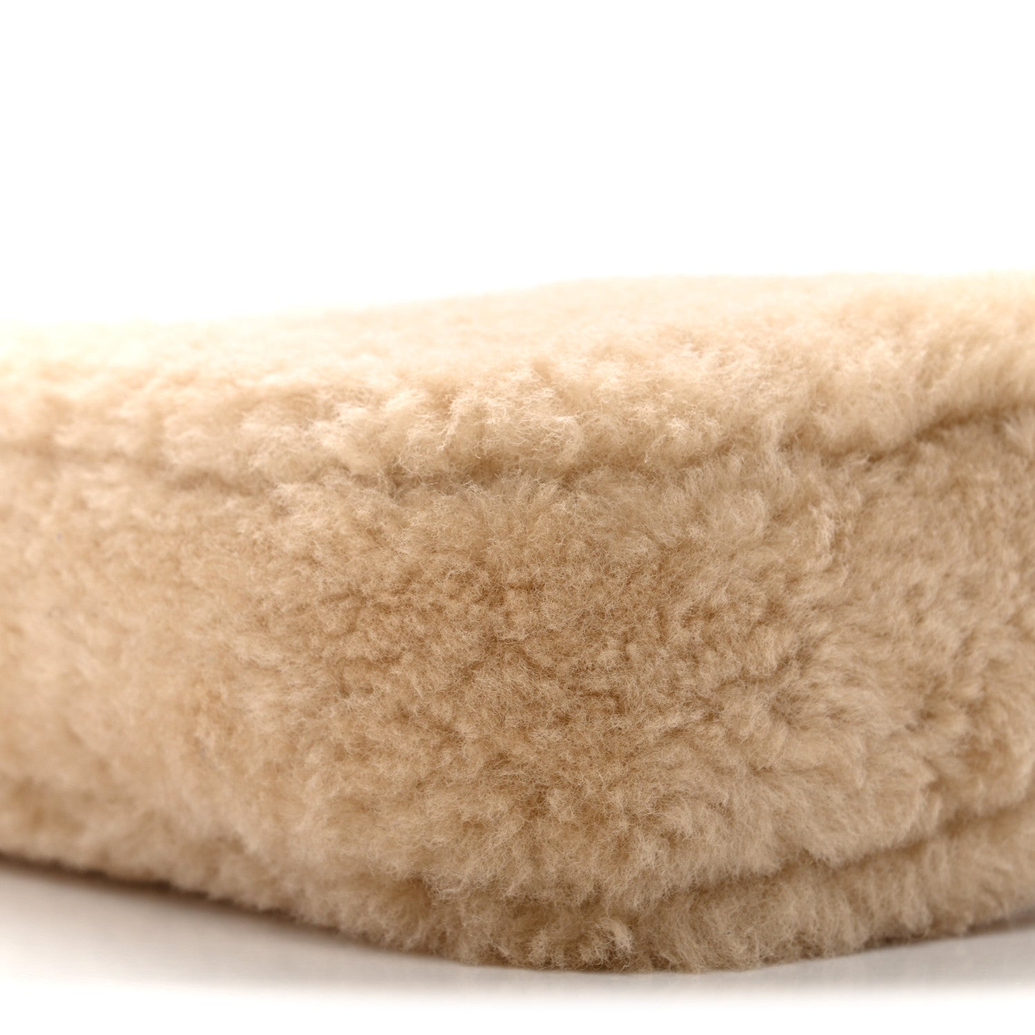 Shearling Suede Mini Le 5 A 7 Vertical Hobo Natural Beige Dark Cigar