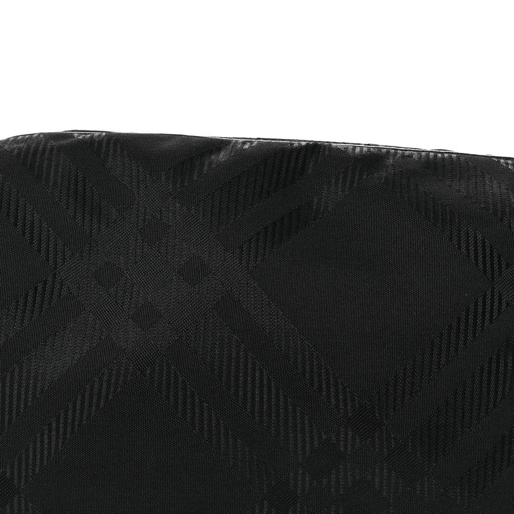 Nylon Jacquard Check Belt Bag Black