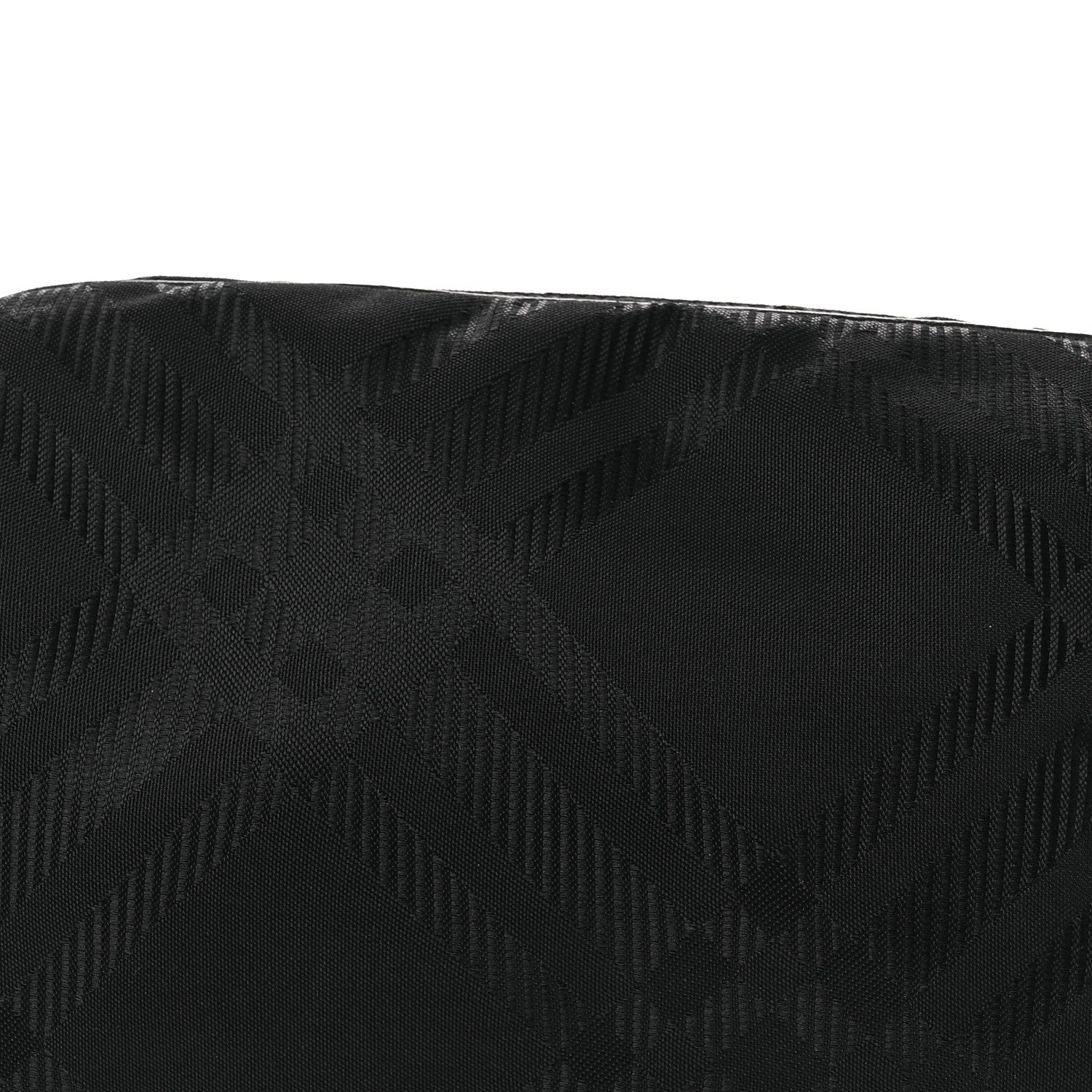 Nylon Jacquard Check Belt Bag Black
