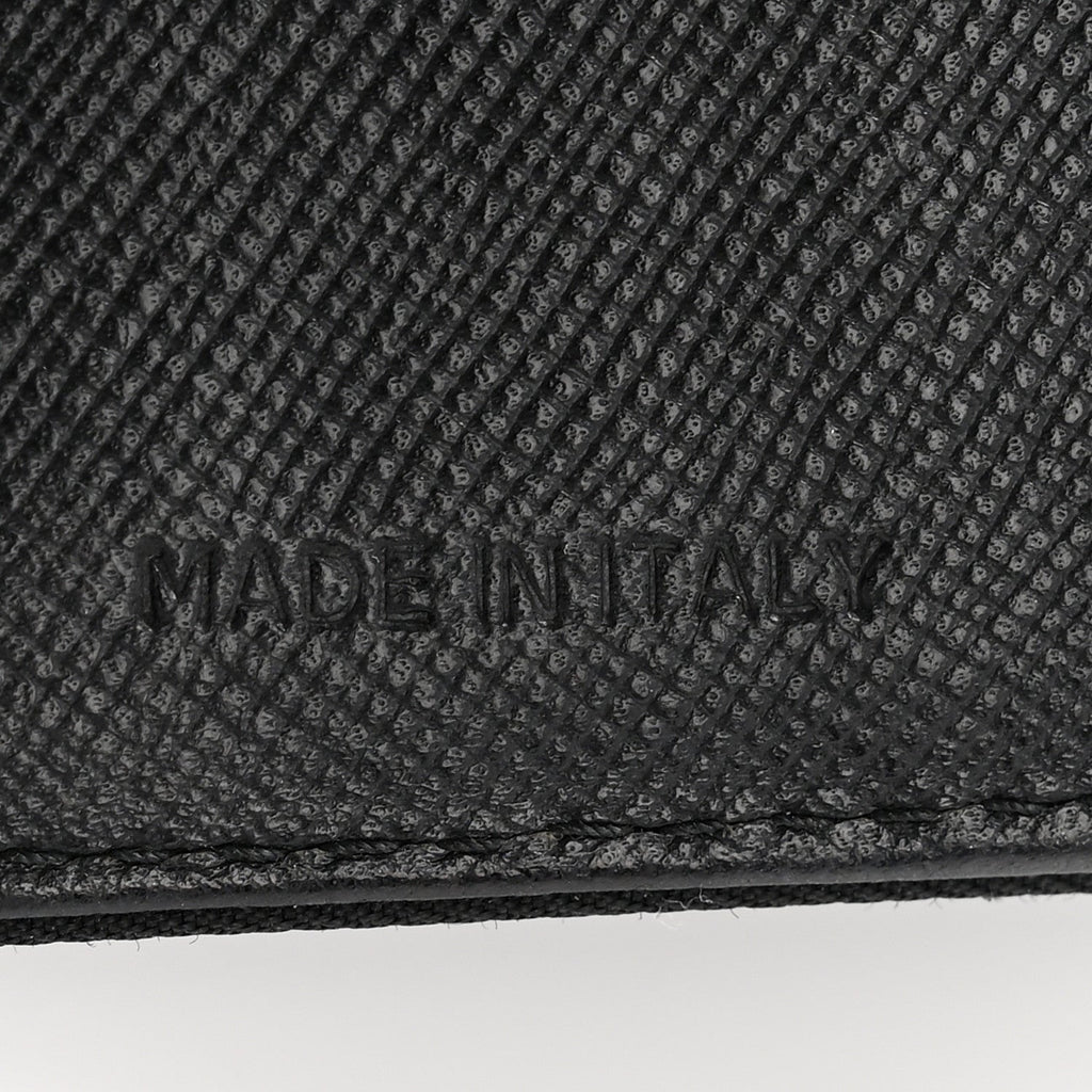 Tessuto Nylon Tri-Fold Compact Wallet  Black
