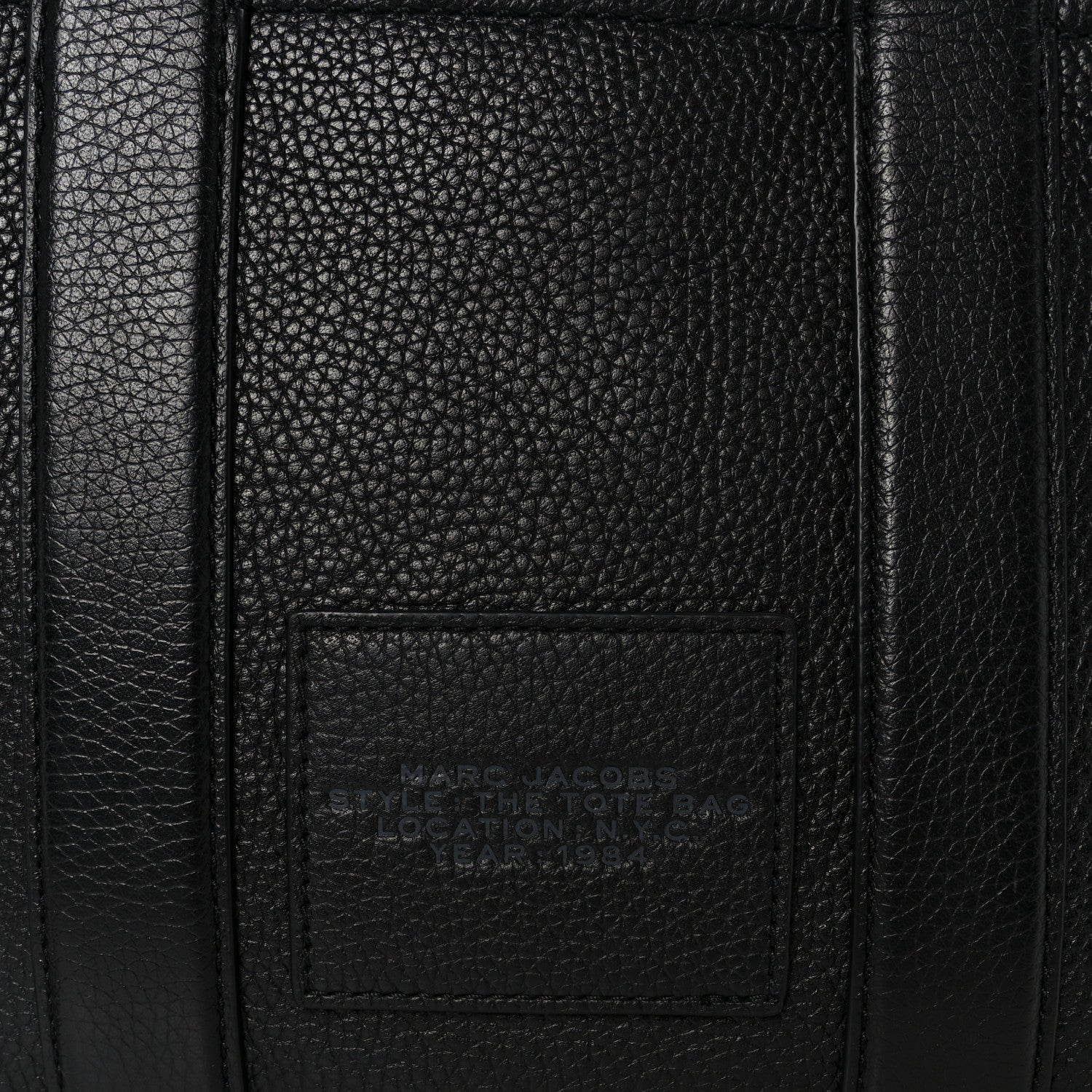 Grained Calfskin Small The Tote Bag Black