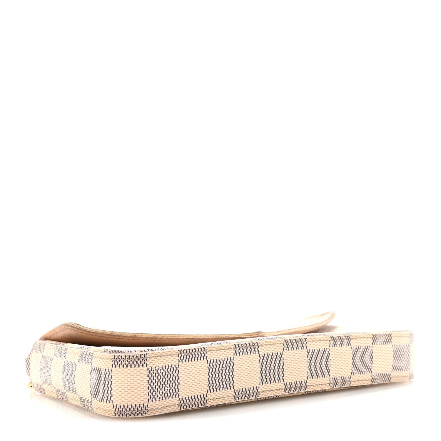Damier Azur Pochette Felicie Chain Wallet Rose Ballerine
