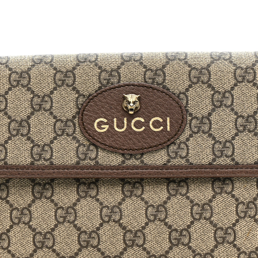 GG Supreme Monogram Neo Vintage Web Belt Bag Brown