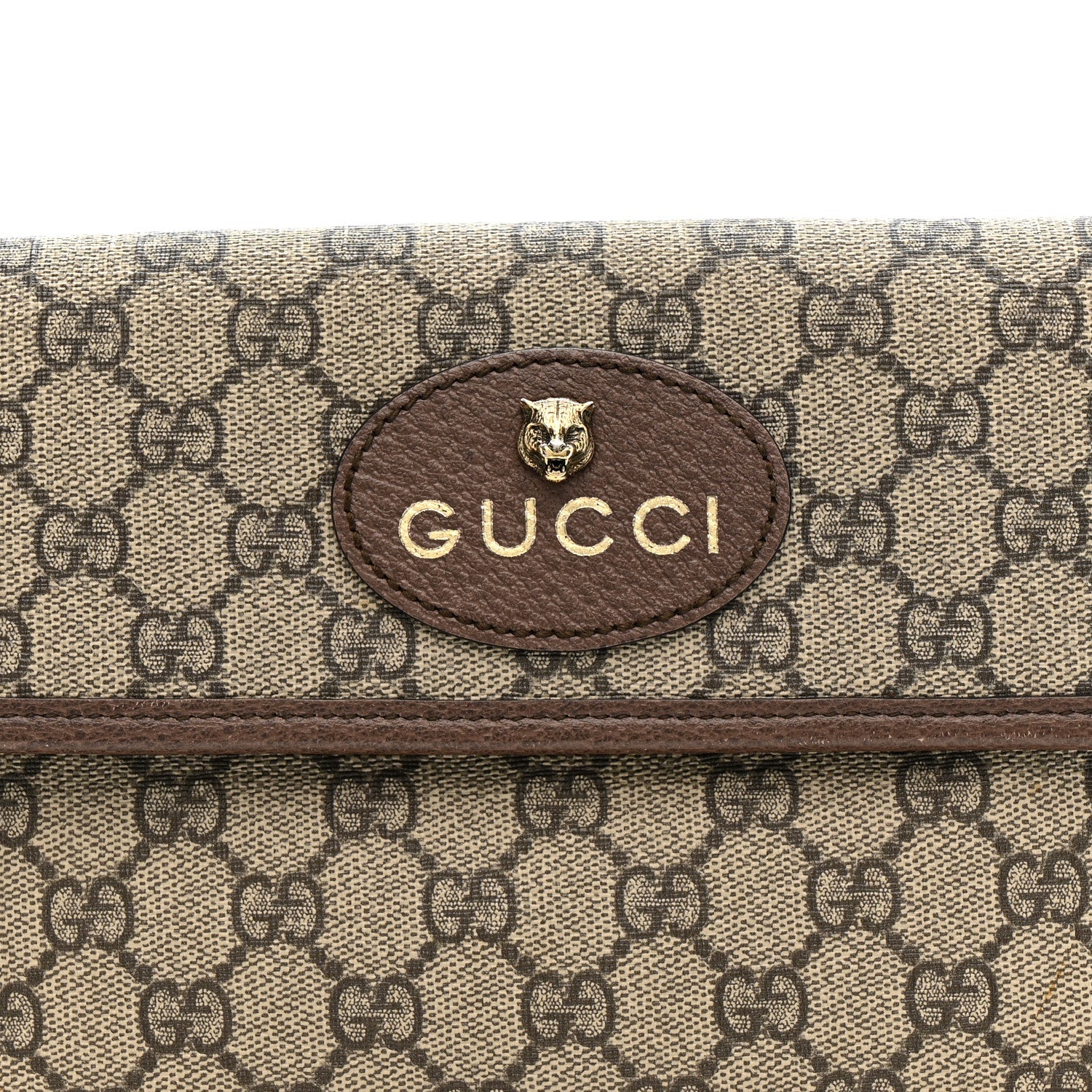 GG Supreme Monogram Neo Vintage Web Belt Bag Brown