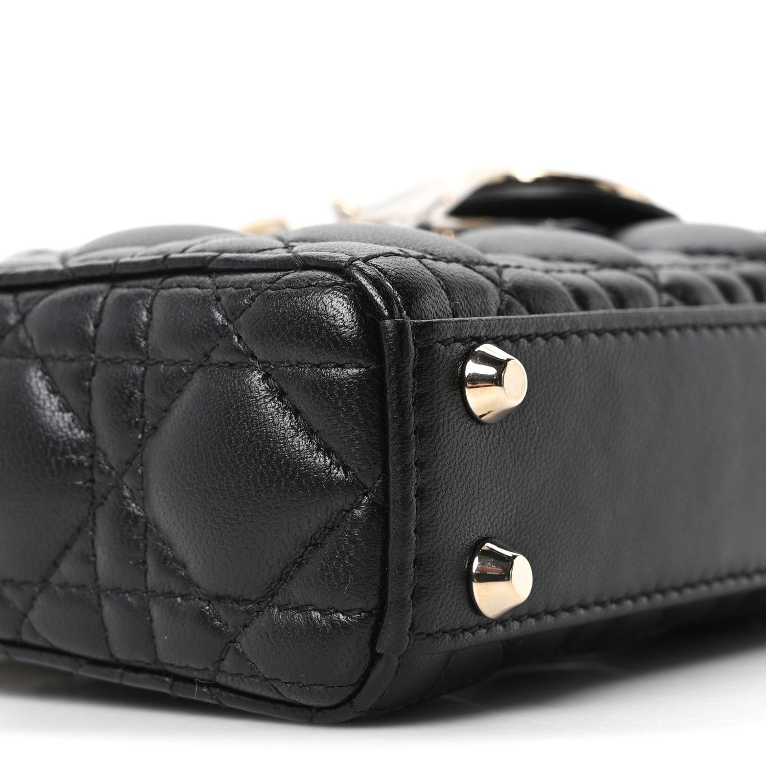 Lambskin Cannage Micro Lady Dior Black