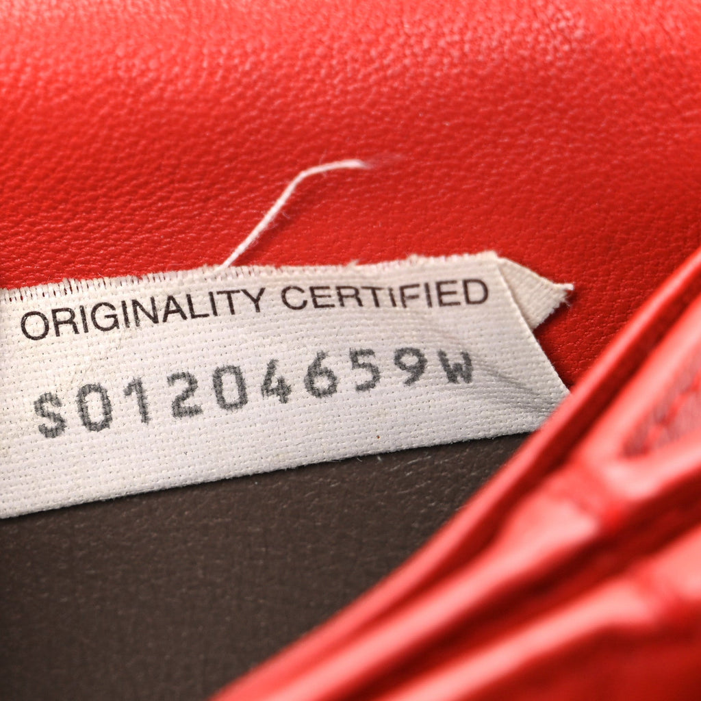 Nappa Intrecciato Continental Wallet on Chain Red