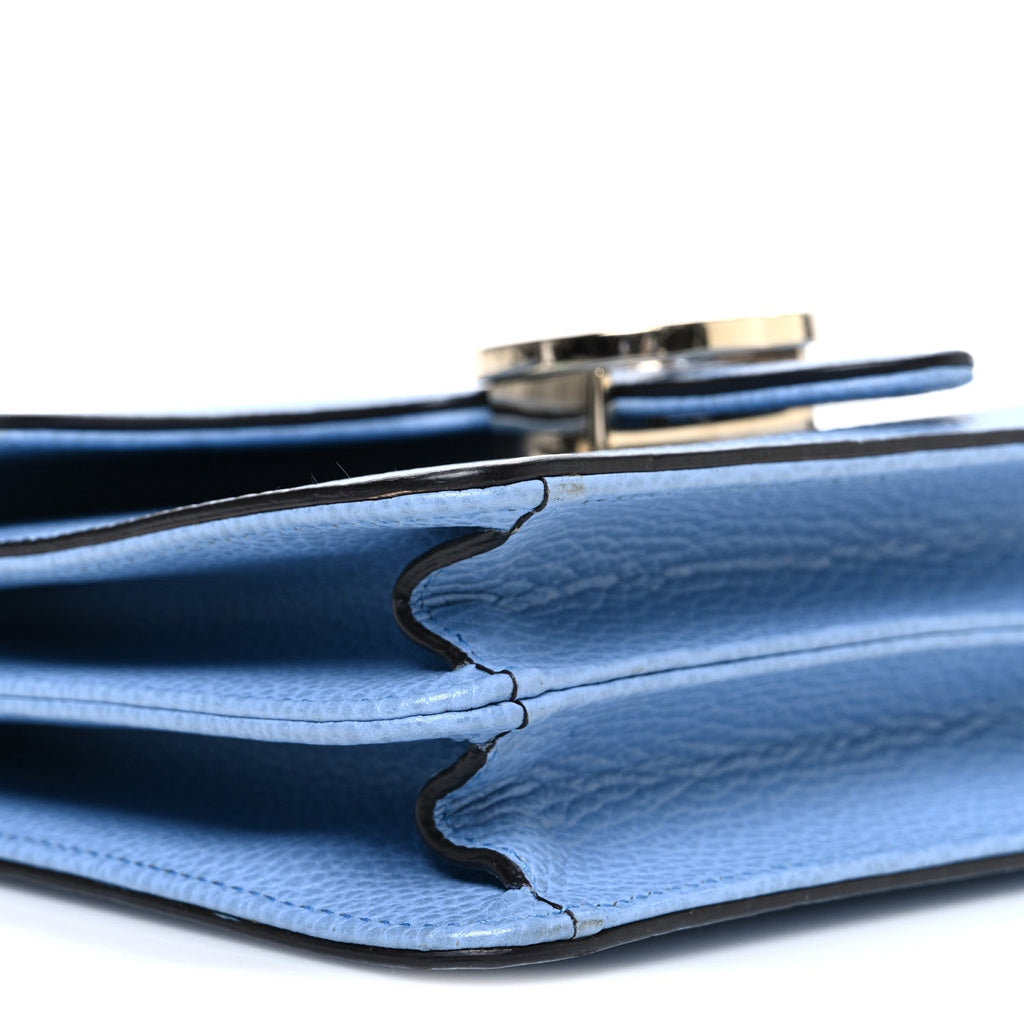 Dollar Calfskin Small Interlocking G Shoulder Bag Mineral Blue