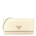 Saffiano Metal Triangle Logo Mini Bag Talco