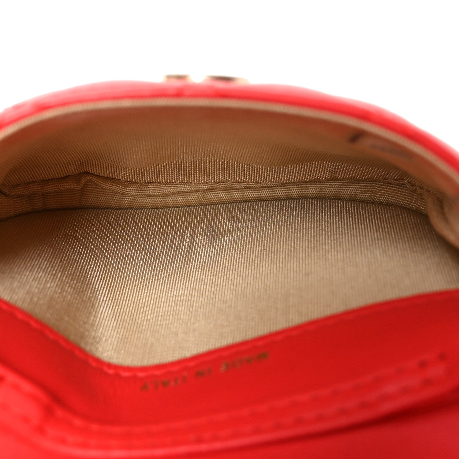Lambskin Quilted Pearl Crush Waist Bag Red