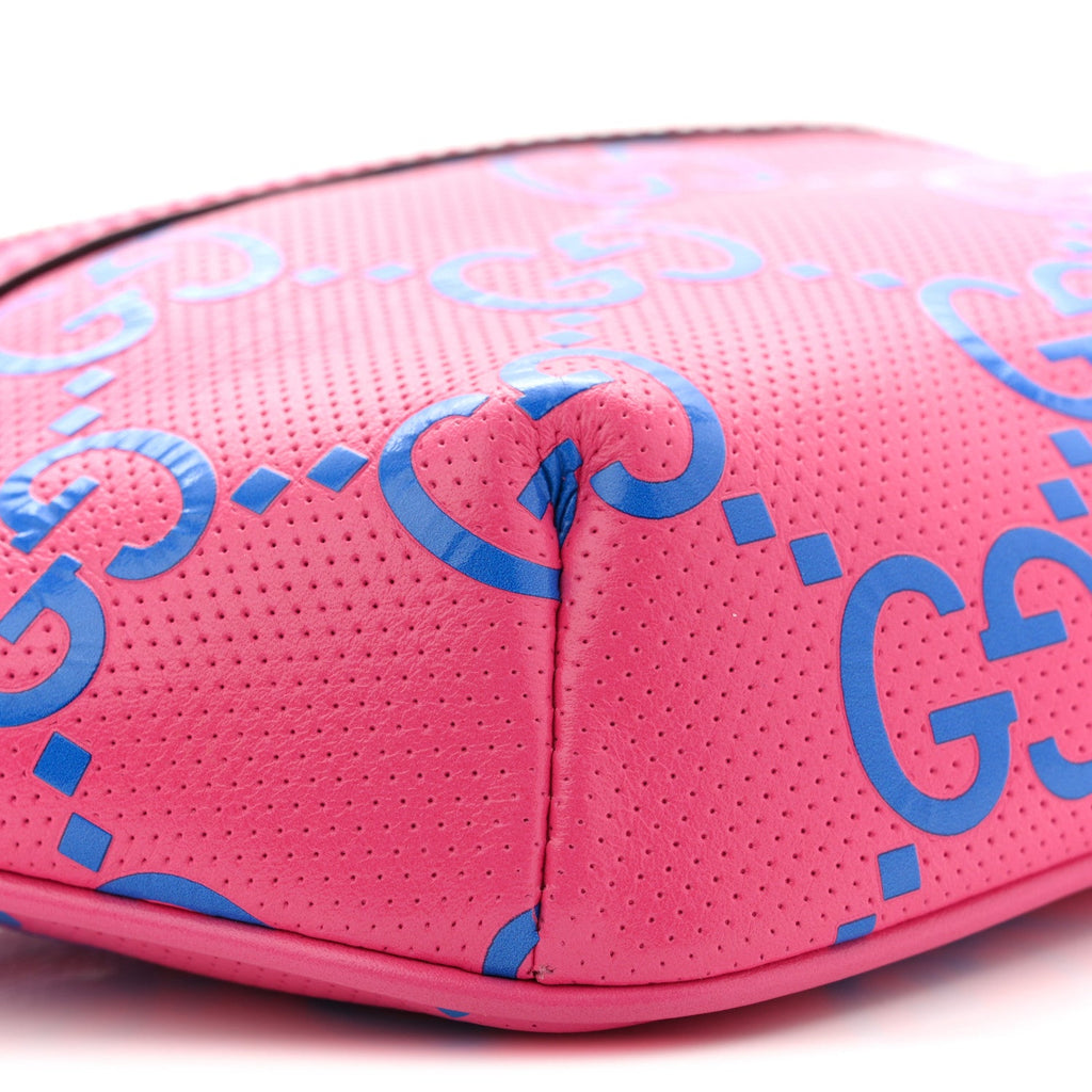 Calfskin GG Tennis Bi-Color Embossed Belt Bag Modern Fucsia Modern Blue