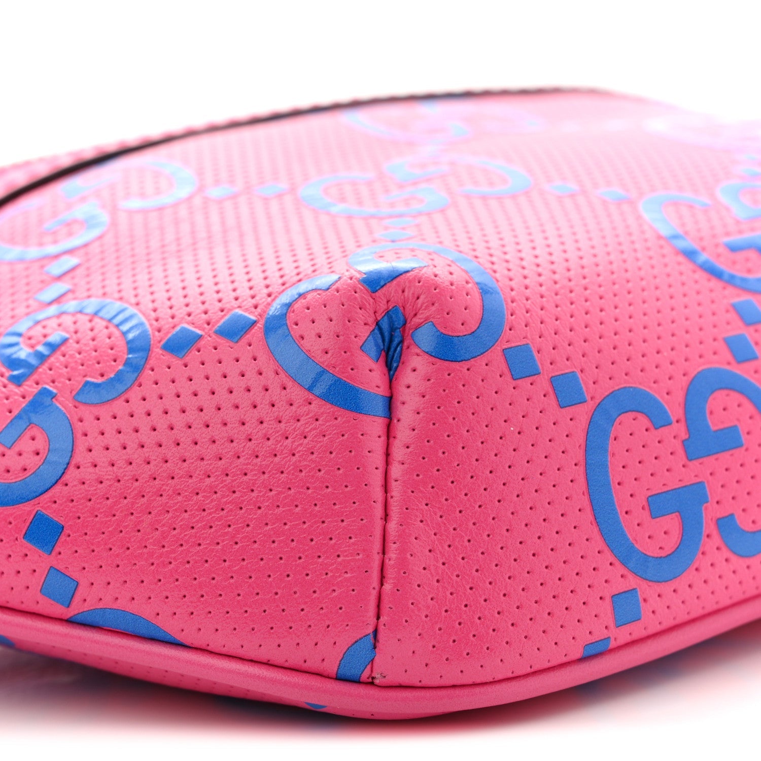 Calfskin GG Tennis Bi-Color Embossed Belt Bag Modern Fucsia Modern Blue