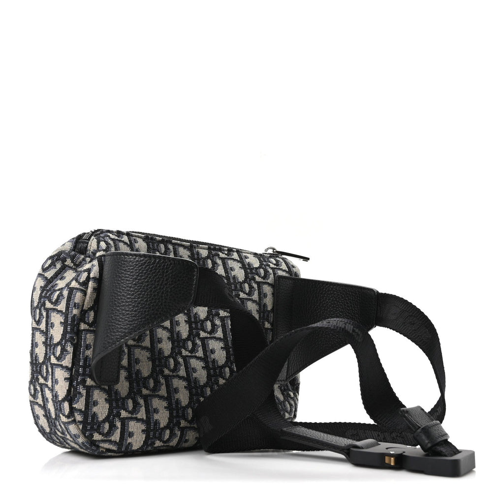Oblique World Tour Saddle Belt Bag Beige Black