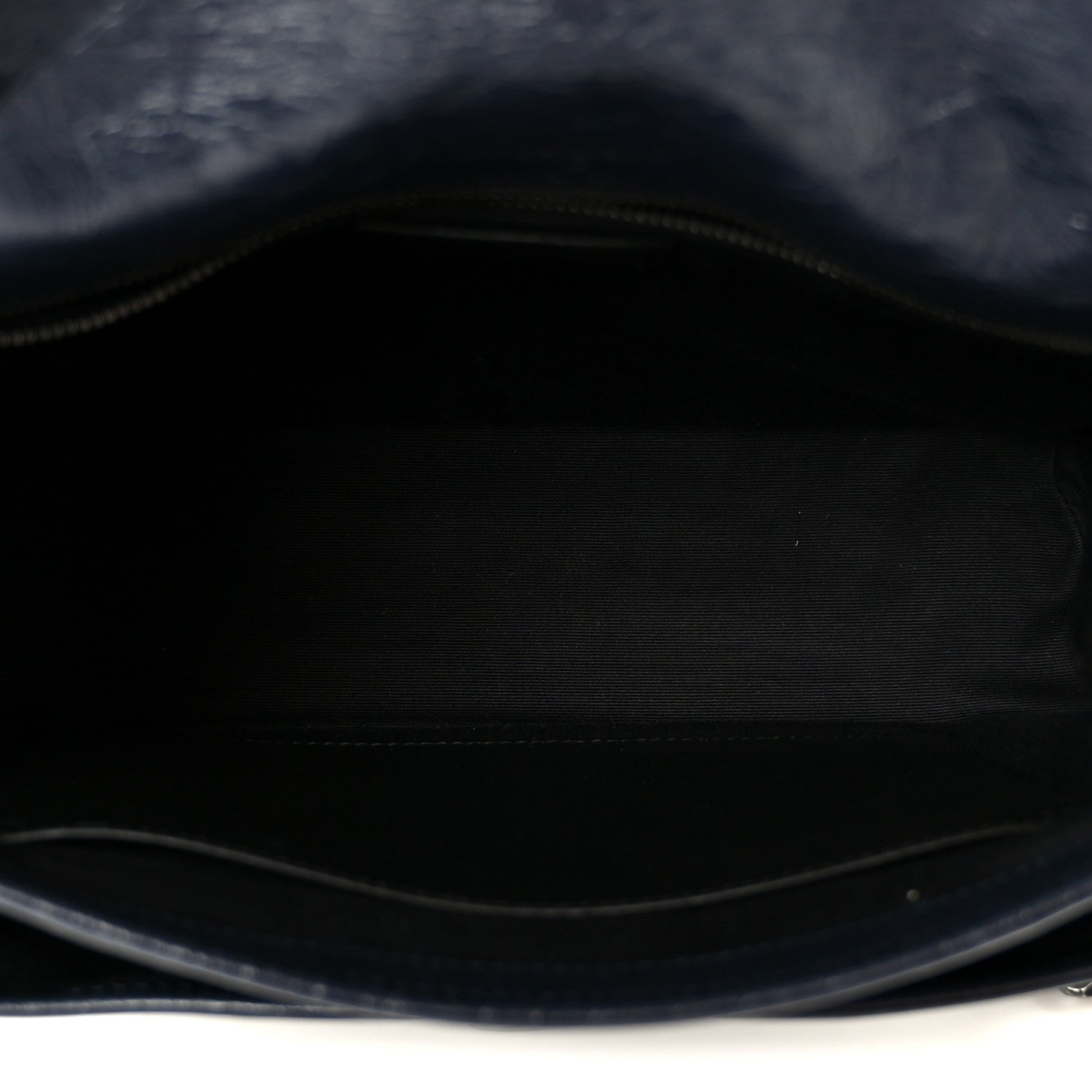 Crinkled Calfskin Matelasse Monogram Medium Niki Chain Satchel Deep Marine