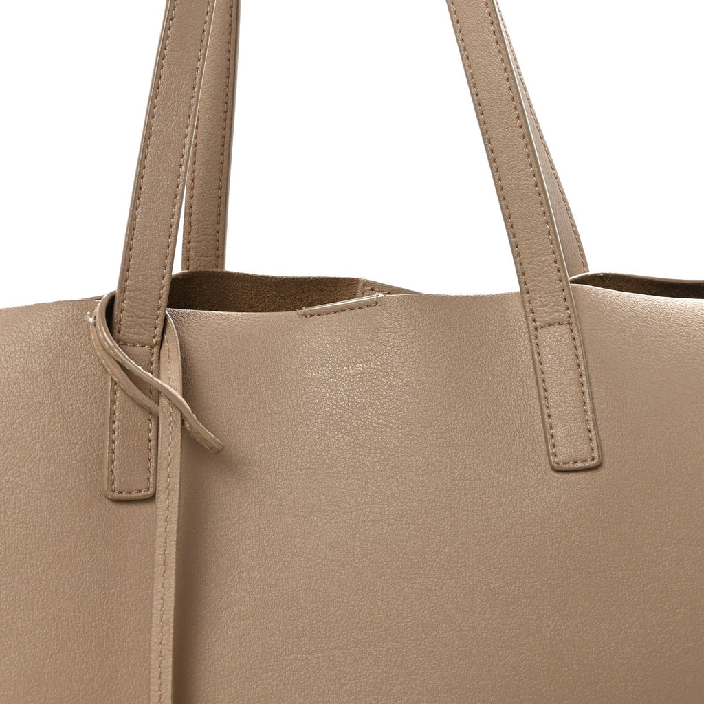 Calfskin Large Shopping Tote Dark Beige