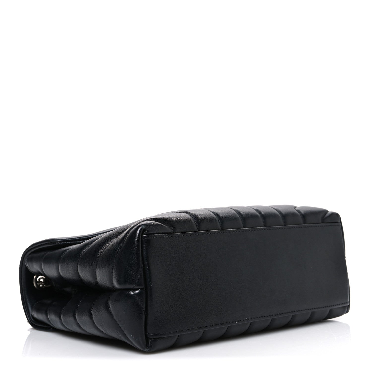 Calfskin Y Quilted Monogram Small Loulou Chain Satchel Black