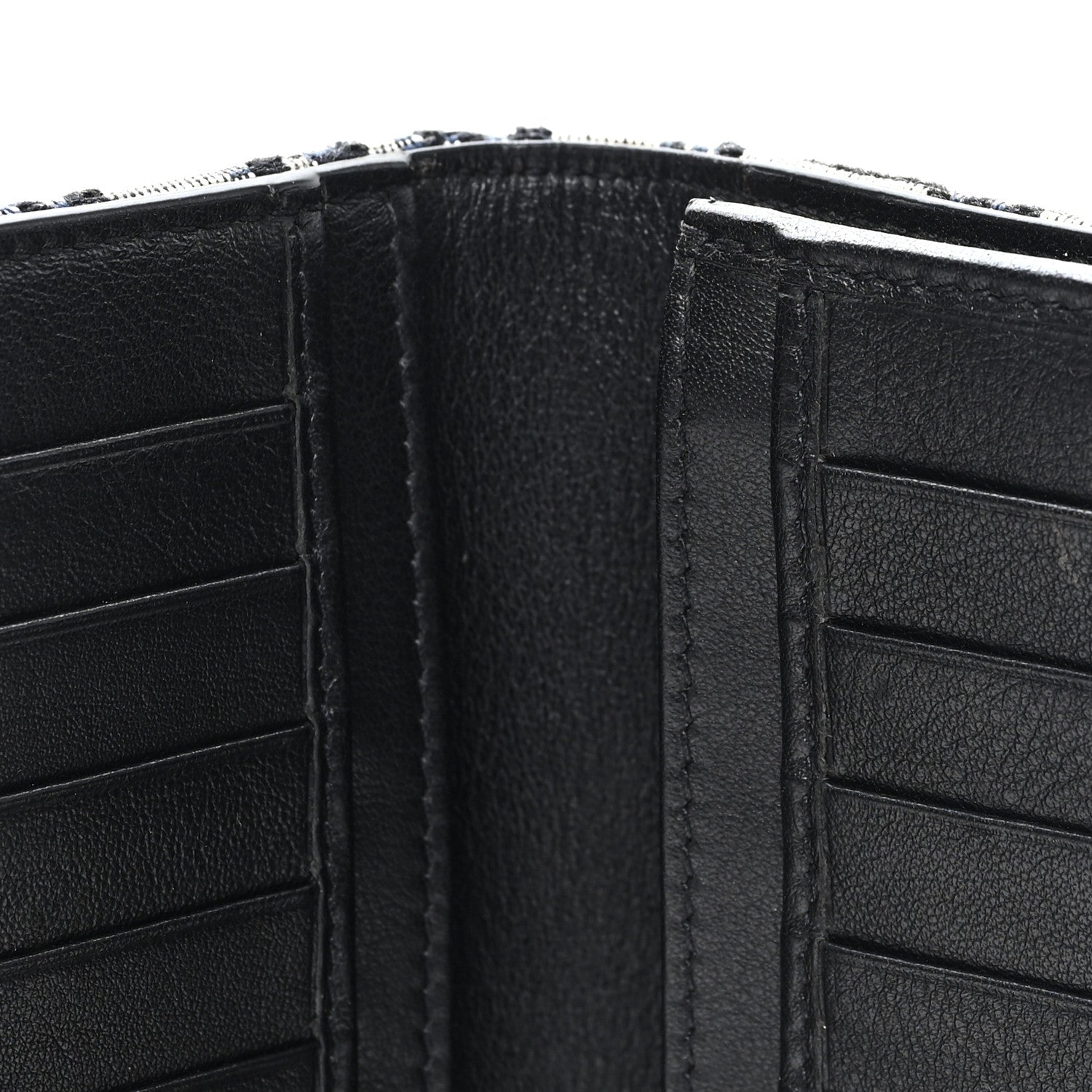 Oblique Long Vertical Wallet Blue Multicolor