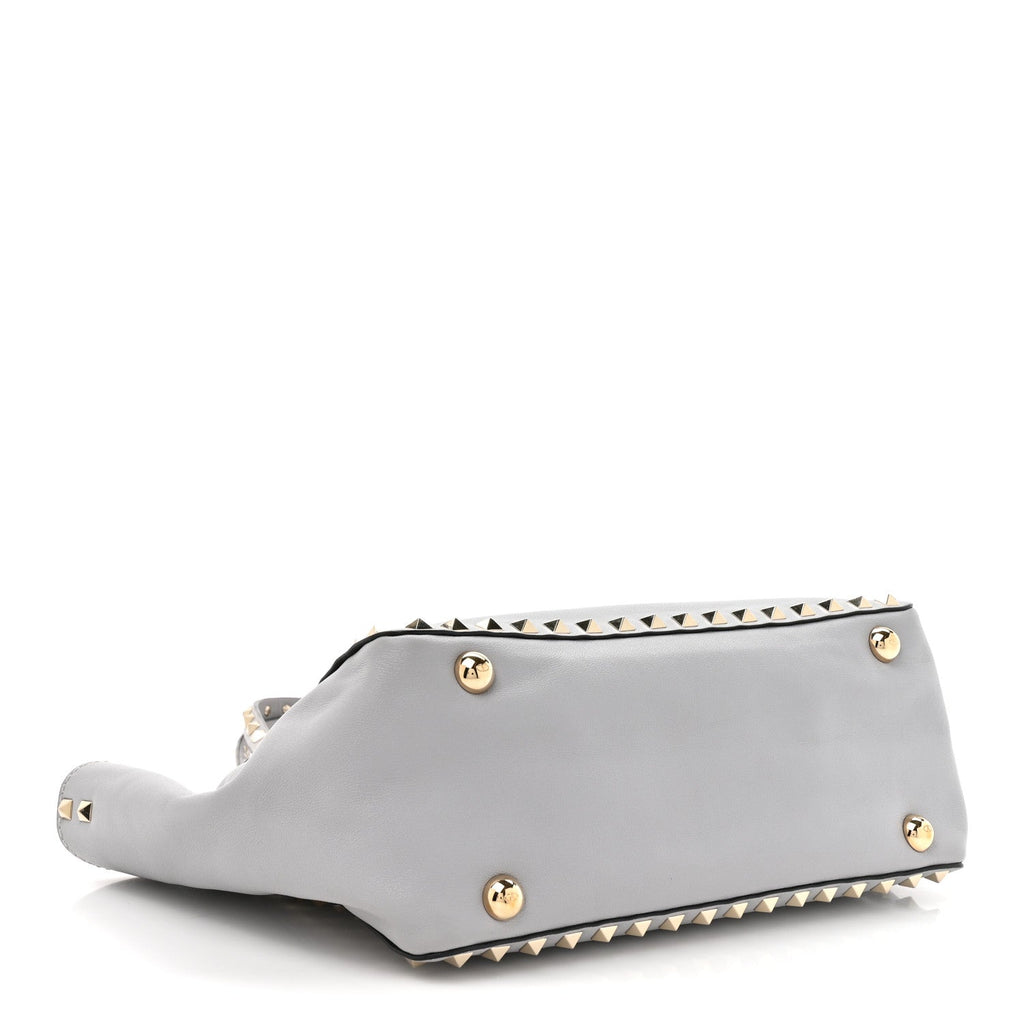 Vitello Small Rockstud Tote Grey