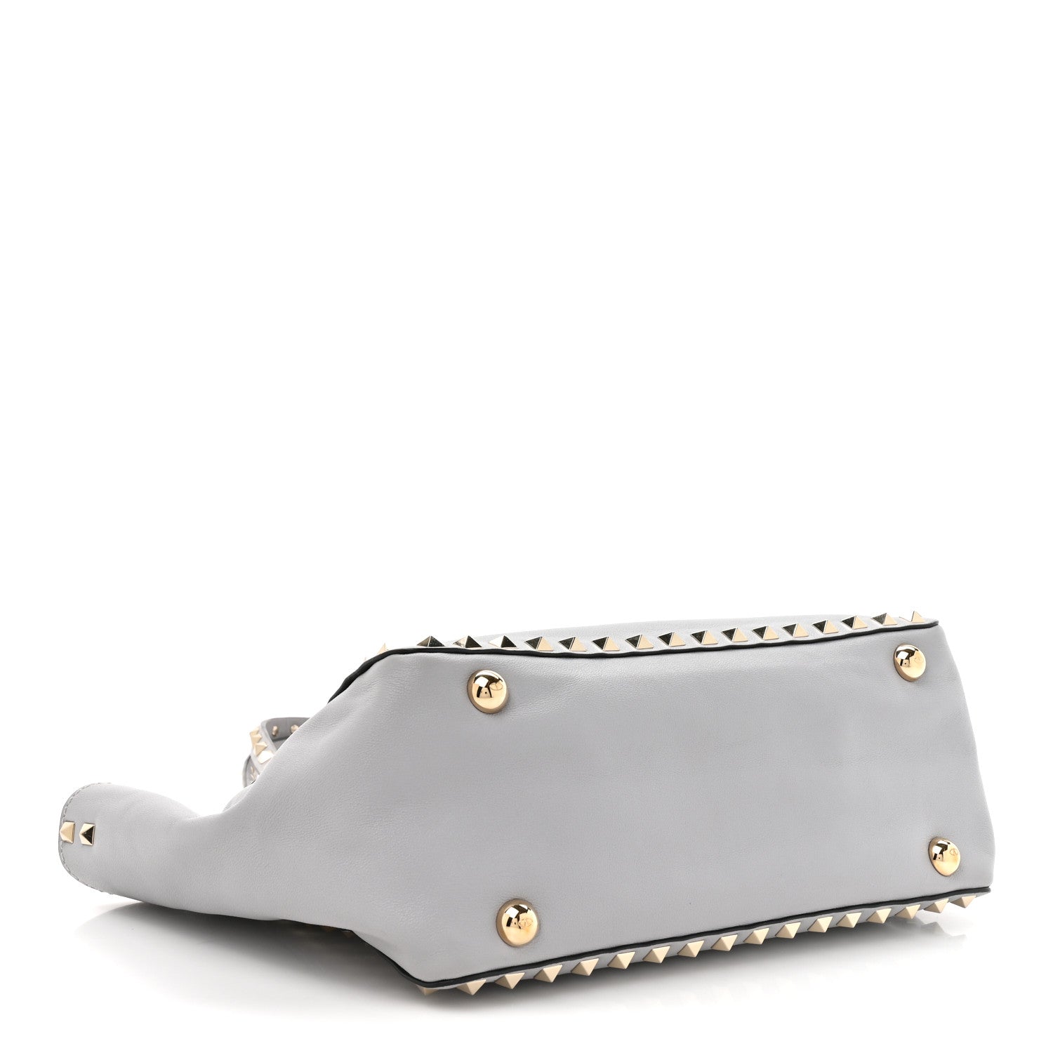 Vitello Small Rockstud Tote Grey