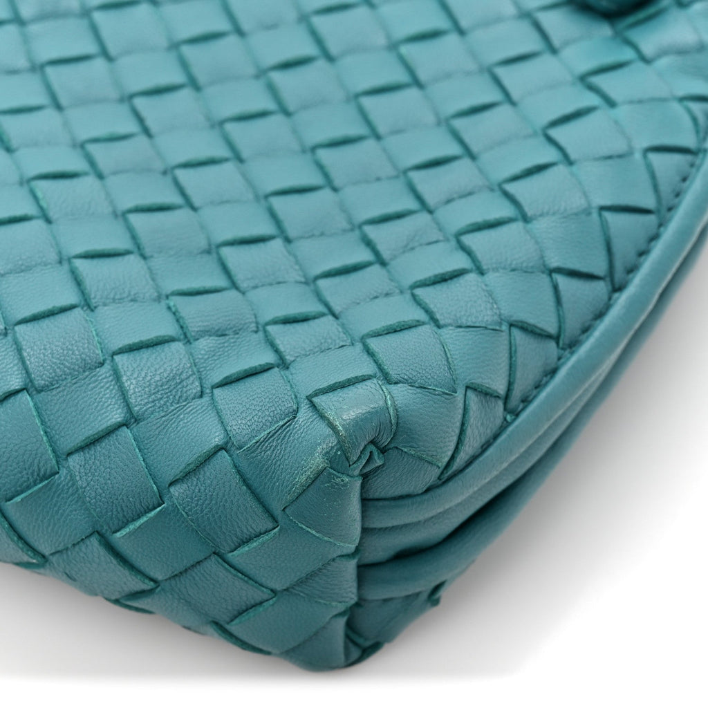 Nappa Intrecciato Nodini Crossbody Messenger Mallard
