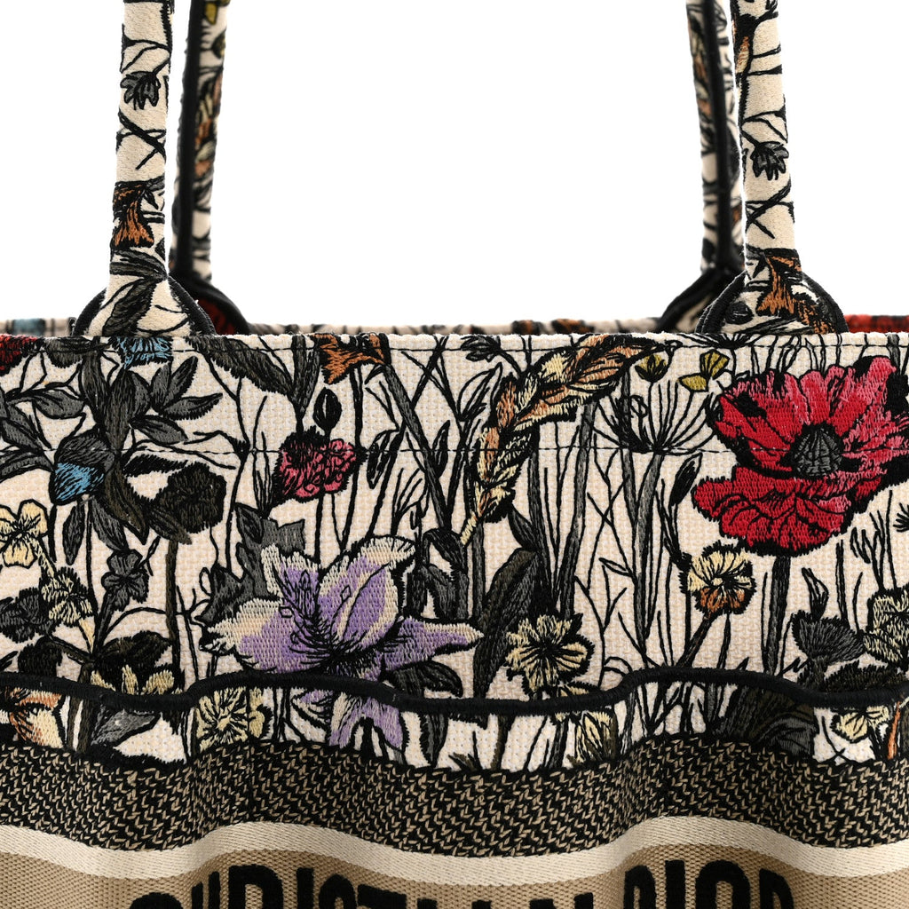 Canvas Embroidered Mille Fleurs Catherine Tote Multicolor