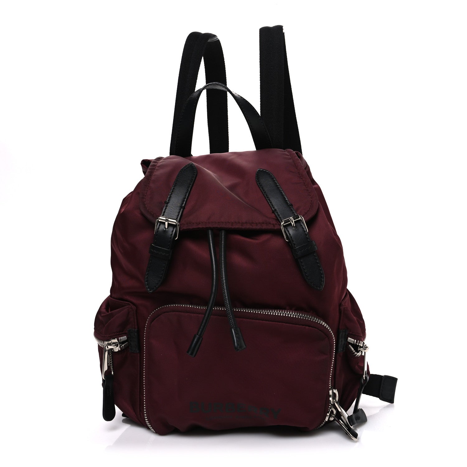 Nylon Medium Rucksack Backpack Burgundy Red