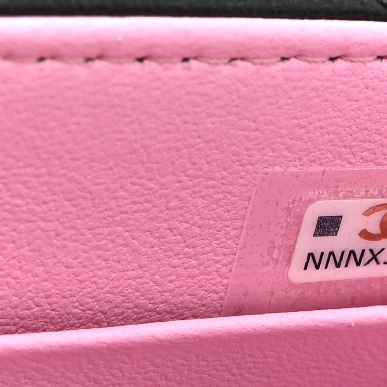 Lambskin Quilted Bi-Color Top Handle Clutch With Chain Black Pink
