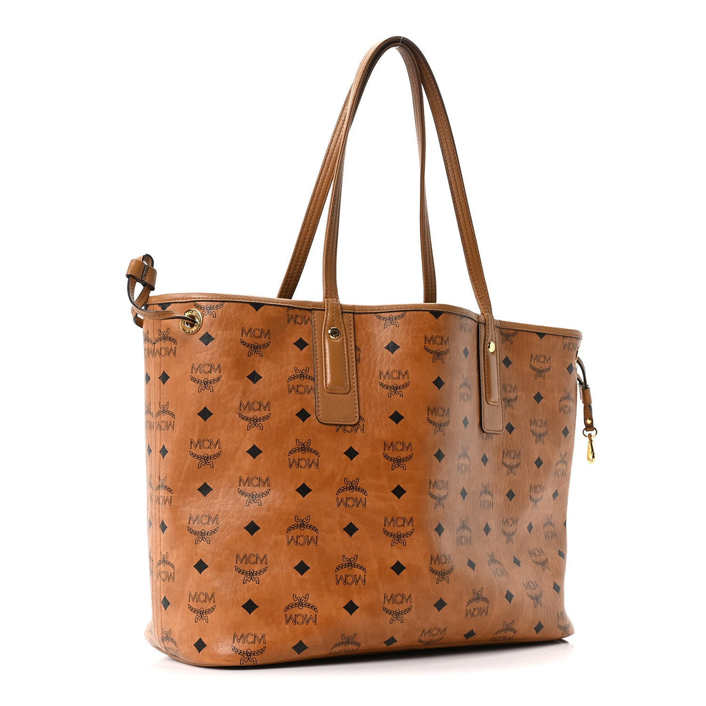 Visetos Medium Liz Reversible Shopper Tote Cognac