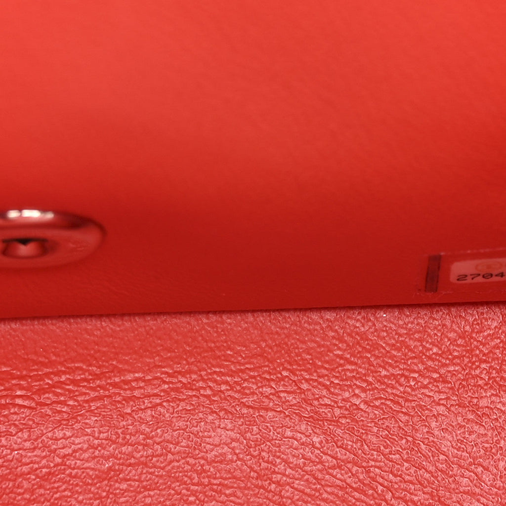Lambskin Quilted Mini Square Flap Red