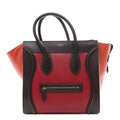 Satin Calfskin Mini Tri-Color Luggage Blood