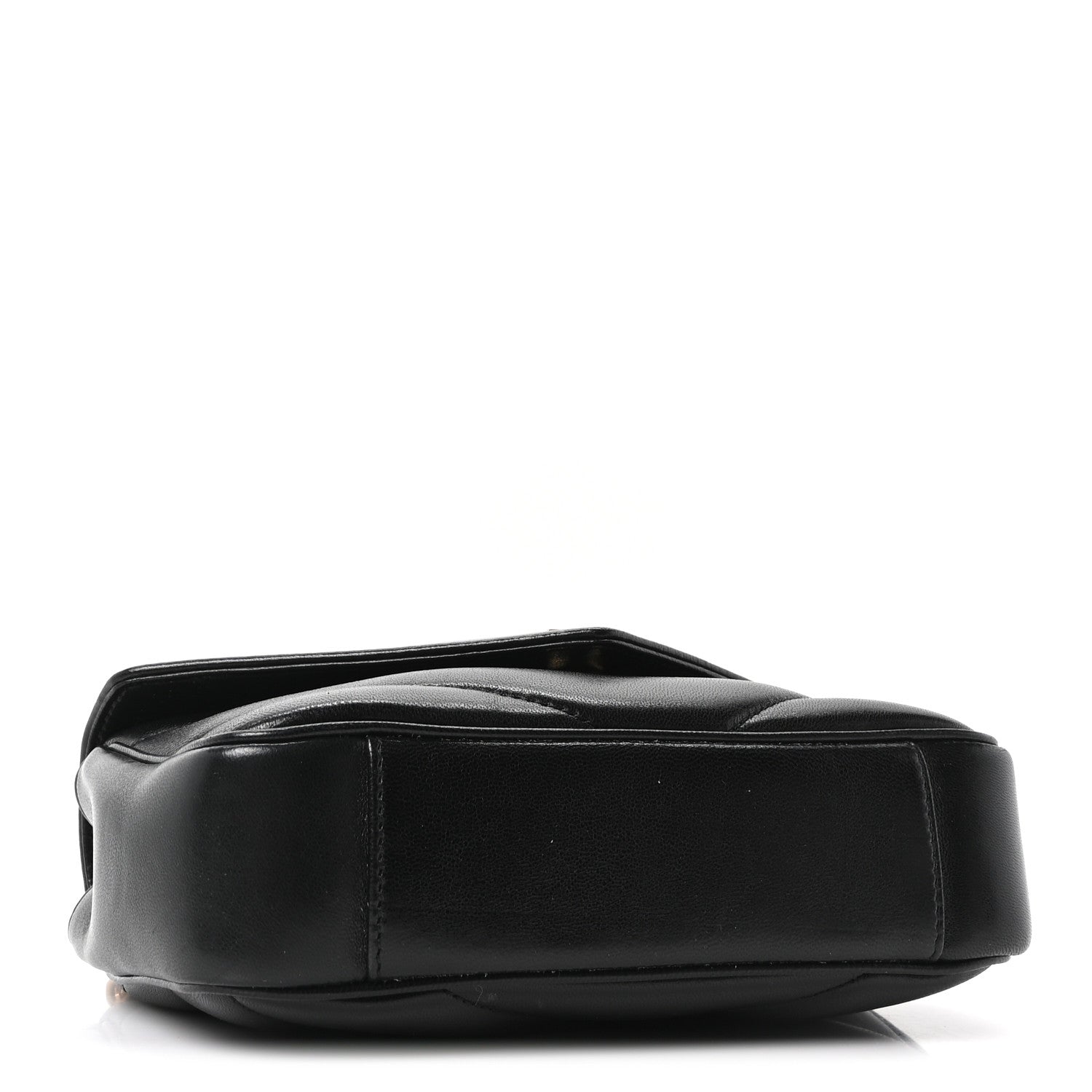 Lambskin Chevron Quilted Mini LouLou Black