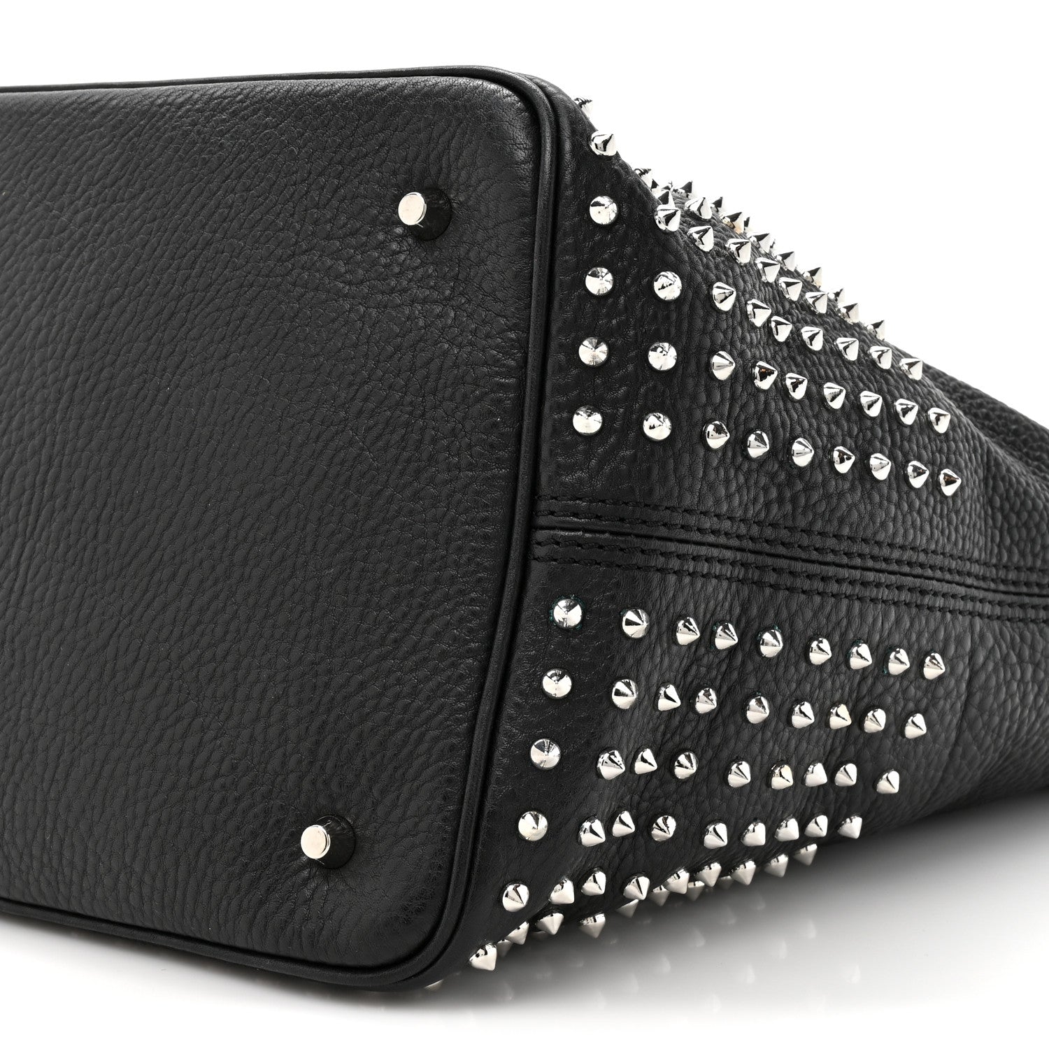 Calfskin Studded Medium Susanna Hobo Black