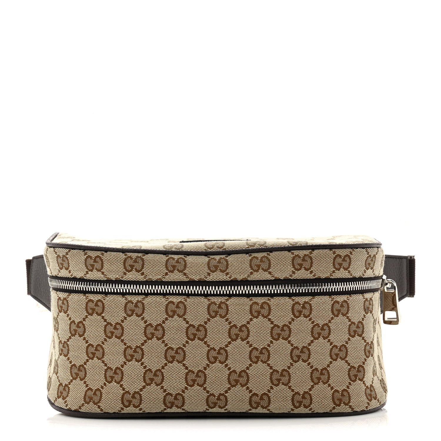 Monogram Dollar Calfskin Waist Pouch Beige Ebony Testa di Moro Marrone Scuro