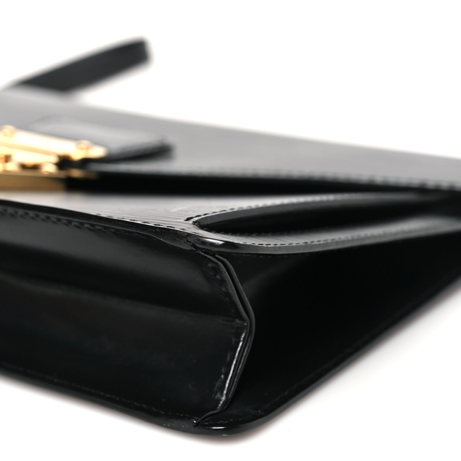 Epi Pochette Sellier Dragonne Clutch Black