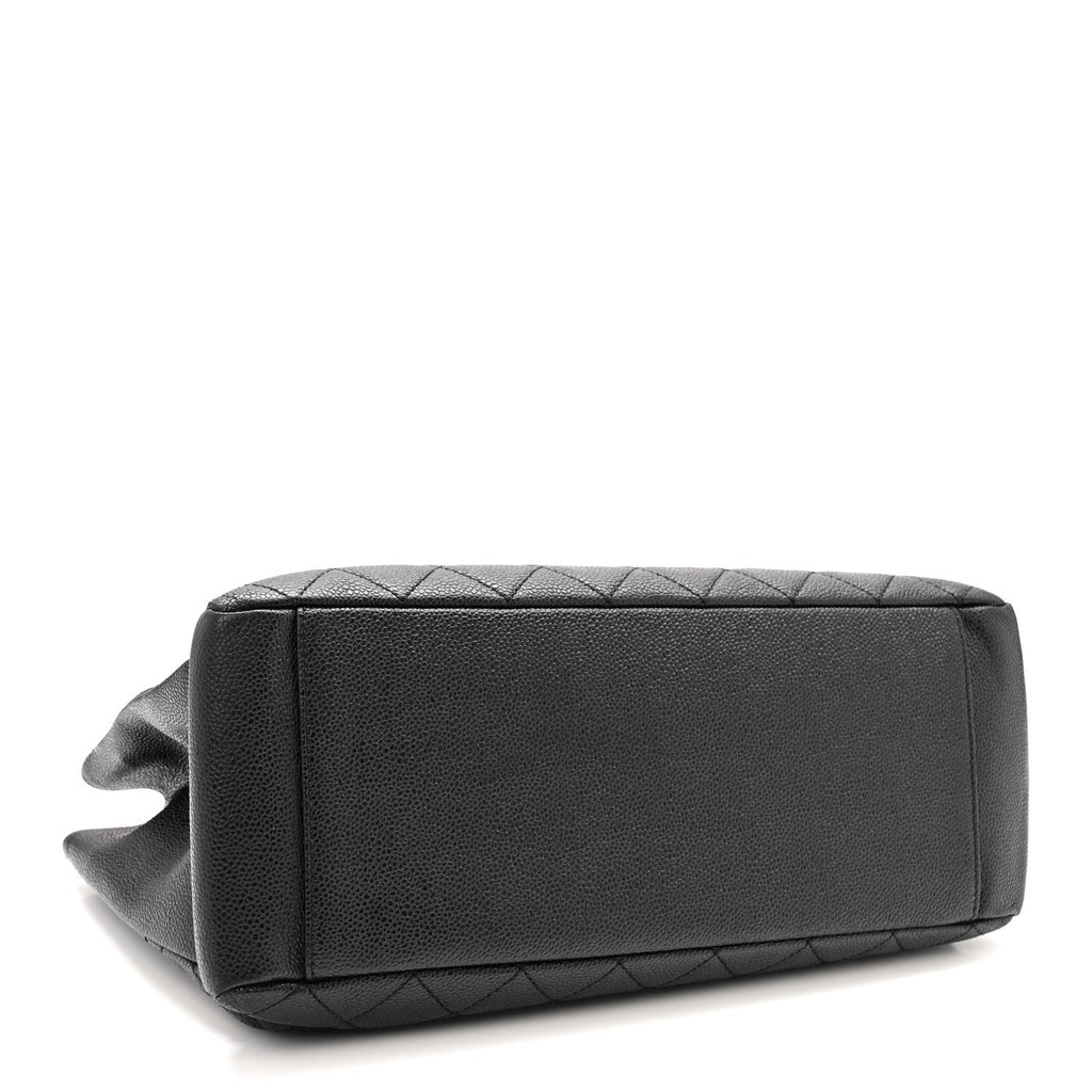 Caviar Quilted Grand Shopping Tote GST Black