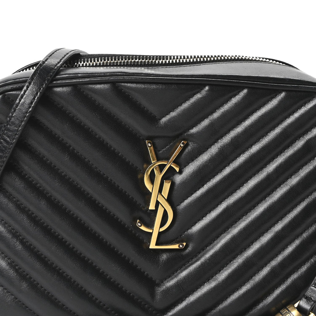 Calfskin Matelasse Monogram Lou Camera Bag Black